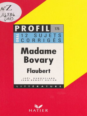 cover image of Madame Bovary, Flaubert